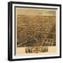 Rochester, Minnesota - Panoramic Map-Lantern Press-Framed Premium Giclee Print