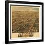 Rochester, Minnesota - Panoramic Map-Lantern Press-Framed Art Print