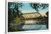 Rochester, Minnesota - View of the Center Street Bridge over the Zumbro River-Lantern Press-Stretched Canvas