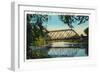 Rochester, Minnesota - View of the Center Street Bridge over the Zumbro River-Lantern Press-Framed Art Print