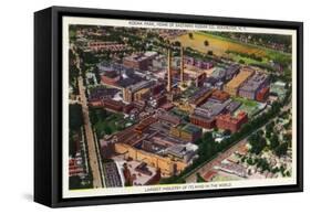 Rochester, New York - Aerial View of Kodak Park-Lantern Press-Framed Stretched Canvas