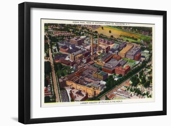 Rochester, New York - Aerial View of Kodak Park-Lantern Press-Framed Art Print