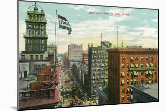 Rochester, New York - Aerial View of Main Street-Lantern Press-Mounted Art Print