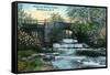 Rochester, New York - Allen's Creek Scene-Lantern Press-Framed Stretched Canvas