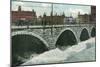 Rochester, New York - Court Street Bridge and Genesee at High Water View-Lantern Press-Mounted Art Print