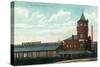 Rochester, New York - Eric Train Depot View-Lantern Press-Stretched Canvas