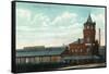 Rochester, New York - Eric Train Depot View-Lantern Press-Framed Stretched Canvas