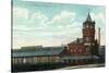 Rochester, New York - Eric Train Depot View-Lantern Press-Stretched Canvas