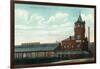 Rochester, New York - Eric Train Depot View-Lantern Press-Framed Art Print