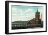 Rochester, New York - Eric Train Depot View-Lantern Press-Framed Art Print