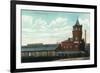 Rochester, New York - Eric Train Depot View-Lantern Press-Framed Premium Giclee Print