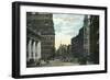 Rochester, New York - Exchange Street View of State Street-Lantern Press-Framed Art Print