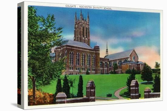 Rochester, New York - Exterior View of Colgate Divinity School-Lantern Press-Stretched Canvas