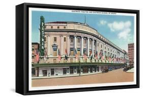 Rochester, New York - Exterior View of Eastman Theatre and School of Music-Lantern Press-Framed Stretched Canvas