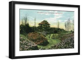 Rochester, New York - Highland Park's Rhododendron Path and Pavilion-Lantern Press-Framed Art Print