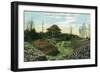 Rochester, New York - Highland Park's Rhododendron Path and Pavilion-Lantern Press-Framed Art Print