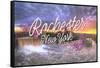 Rochester, New York - Lilac Capital-Lantern Press-Framed Stretched Canvas