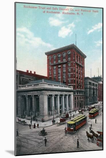 Rochester, New York - Nat'l Bank and Trust and Saft Deposit Co Bldgs-Lantern Press-Mounted Art Print