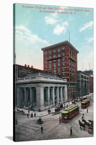 Rochester, New York - Nat'l Bank and Trust and Saft Deposit Co Bldgs-Lantern Press-Stretched Canvas