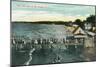 Rochester, New York - Sea Breeze Pier and Lake Scene-Lantern Press-Mounted Art Print