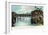 Rochester, New York - Upper Falls of the Genesee River-Lantern Press-Framed Art Print