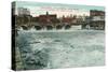 Rochester, New York - View of Court Street Bridge Showing Lehigh Depot-Lantern Press-Stretched Canvas
