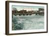 Rochester, New York - View of Court Street Bridge Showing Lehigh Depot-Lantern Press-Framed Art Print
