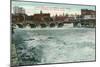 Rochester, New York - View of Court Street Bridge Showing Lehigh Depot-Lantern Press-Mounted Art Print