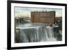 Rochester, New York - View of First Falls-Lantern Press-Framed Premium Giclee Print