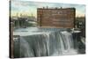 Rochester, New York - View of First Falls-Lantern Press-Stretched Canvas