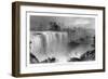 Rochester, New York, View of Genessee Falls-Lantern Press-Framed Art Print