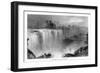 Rochester, New York, View of Genessee Falls-Lantern Press-Framed Art Print