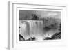 Rochester, New York, View of Genessee Falls-Lantern Press-Framed Art Print