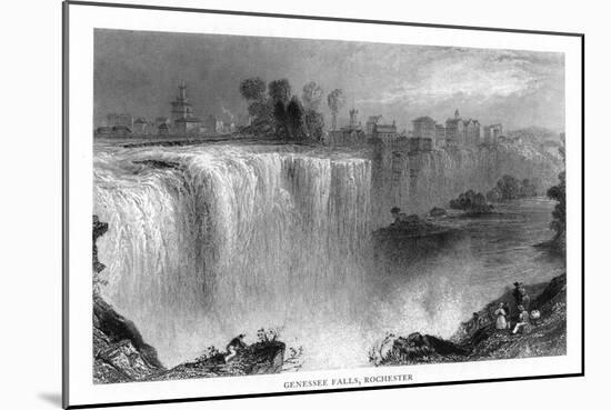 Rochester, New York, View of Genessee Falls-Lantern Press-Mounted Art Print