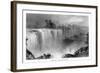 Rochester, New York, View of Genessee Falls-Lantern Press-Framed Art Print