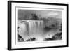 Rochester, New York, View of Genessee Falls-Lantern Press-Framed Art Print