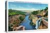 Rochester, NY - Genesee River Gorge, Park Avenue Bridge, Lower Falls View-Lantern Press-Stretched Canvas