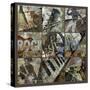 Rock and Roll 9-Patch- with Grid-Eric Yang-Stretched Canvas