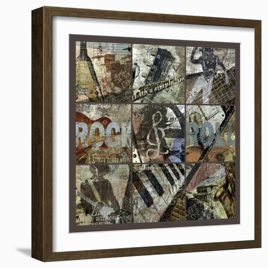 Rock and Roll 9-Patch- with Grid-Eric Yang-Framed Art Print