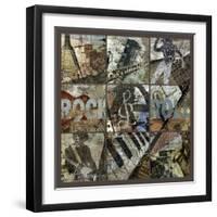 Rock and Roll 9-Patch- with Grid-Eric Yang-Framed Art Print