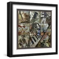 Rock and Roll 9-Patch- with Grid-Eric Yang-Framed Art Print