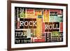 Rock And Roll Music Poster Art As Background-kentoh-Framed Art Print