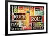 Rock And Roll Music Poster Art As Background-kentoh-Framed Art Print