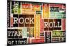 Rock And Roll Music Poster Art As Background-kentoh-Mounted Art Print