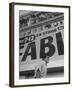 Rock and Roll Singer Fabian Walking Beneath Balcony filled with fans-Alfred Eisenstaedt-Framed Premium Photographic Print