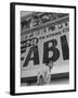 Rock and Roll Singer Fabian Walking Beneath Balcony filled with fans-Alfred Eisenstaedt-Framed Premium Photographic Print