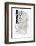 Rock and Roll-Design Fabrikken-Framed Art Print