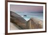 Rock and Sea Praia Da Joaquina Beach in Santa Catarina State at Sunrise-Alex Saberi-Framed Photographic Print