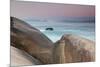 Rock and Sea Praia Da Joaquina Beach in Santa Catarina State at Sunrise-Alex Saberi-Mounted Photographic Print