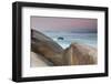 Rock and Sea Praia Da Joaquina Beach in Santa Catarina State at Sunrise-Alex Saberi-Framed Premium Photographic Print